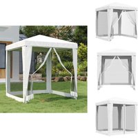 Partyzelt mit 4 Netz-Seitenwänden 2 x 2 m Weiß - Partyzelt - Gartenzelt - Sonnenschutz - Insektenschutz - Outdoor Event Partyzelt mit 4 Netz-Seitenwänden 2 x 2 m Weiß - Partyzelt - Gartenzelt - Sonnenschutz - Insektenschutz - Outdoor Event von VIDAXL