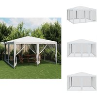 Partyzelt mit 8 Mesh-Seitenteilen Weiß 4x4 m HDPE - Partyzelt - Partyzelte - Faltzelt - Zelt Partyzelt mit 8 Mesh-Seitenteilen Weiß 4x4 m HDPE - Partyzelt - Partyzelte - Faltzelt - Zelt von VIDAXL