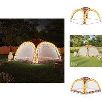 Partyzelt mit LED und 4 Seitenwänden 3,6x3,6x2,3 m Tarnfarben - Campingzelt - Partyzelt - Gartenzelt - Sonnenschutz - Überdachung von VIDAXL