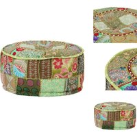 Patchwork Sitzpouf Rund Baumwolle Handgefertigt 40x20 cm Grün - Sitzsack - Pouf - Wohnaccessoire - Dekoartikel - Patchwork Patchwork Sitzpouf Rund Baumwolle Handgefertigt 40x20 cm Grün - Sitzsack - Pouf - Wohnaccessoire - Dekoartikel - Patchwork von VIDAXL