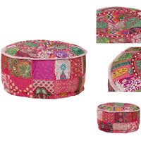 Vidaxl - Patchwork Sitzpouf Rund Baumwolle Handgefertigt 40x20 cm Rosa - Sitzsack - Pouf - Wohnaccessoire - Deko - Bohemien Style Vidaxl - Patchwork Sitzpouf Rund Baumwolle Handgefertigt 40x20 cm Rosa - Sitzsack - Pouf - Wohnaccessoire - Deko - Bohemien Style von VIDAXL