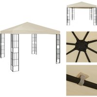 Vidaxl - Pavillon 3×3 m Creme - Gartenzauber - Gartenparty - Sonnenschutz - Outdoor Möbel - Pavillon von VIDAXL