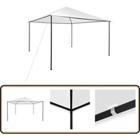 Pavillon 4x4x3 m Weiß 180 g/m² - Gartenpavillon - Partyzelt - Sonnenschutz - Außenbereich - Grillparty von VIDAXL