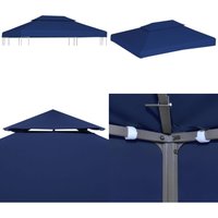 Pavillon-Dachplane mit Kaminabzug 310 g/m² 4x3 m Blau - Pavillonabdeckung - Pavillonabdeckungen - Home & Living von VIDAXL