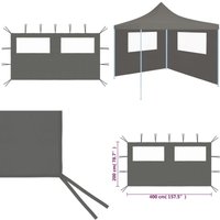 Pavillon-Seitenwand mit Fenstern 4x2 m Anthrazit - Pavillon-Seitenwand - Pavillon-Seitenwände - Home & Living Pavillon-Seitenwand mit Fenstern 4x2 m Anthrazit - Pavillon-Seitenwand - Pavillon-Seitenwände - Home & Living von VIDAXL