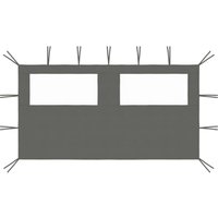 Vidaxl - Pavillon-Seitenwand mit Fenstern 4x2 m Anthrazit Vidaxl - Pavillon-Seitenwand mit Fenstern 4x2 m Anthrazit von VIDAXL
