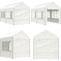 Vidaxl - Pavillon mit Dach Weiß 4,46x2,28x2,69 m Polyethylen - Pavillon - Gartenpavillon - Sonnenschutz - Outdoorparty - Partyzelt - Home & Living von VIDAXL