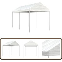 Pavillon mit Dach Weiß 4,46x2,28x2,69 m Polyethylen - Pavillon - Gartenzelt - Partyzelt - Überdachung - Außenbereich von VIDAXL
