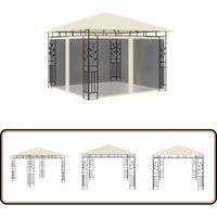 Pavillon mit Moskitonetz 3x3x2,73 m Creme 180 g/m² - Pavillon - Gartenzelt - Sonnenschutz - Outdoor Möbel - Sommergarten von VIDAXL
