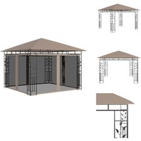 Pavillon mit Moskitonetz 3x3x2,73 m Taupe 180 g/m² - Pavillon - Gartenpavillon - Sonnensegel - Markise - Outdoor Möbel Pavillon mit Moskitonetz 3x3x2,73 m Taupe 180 g/m² - Pavillon - Gartenpavillon - Sonnensegel - Markise - Outdoor Möbel von VIDAXL