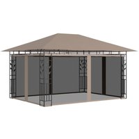 Pavillon mit Moskitonetz 4x3x2,73 m Taupe 180 g/m² - Vidaxl Pavillon mit Moskitonetz 4x3x2,73 m Taupe 180 g/m² - Vidaxl von VIDAXL