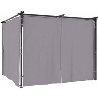 Pavillon mit Vorhängen 3 x 3 m Anthrazit Stahl Vidaxl von VIDAXL