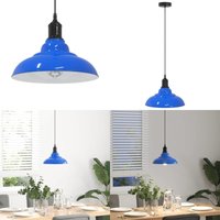 Pendelleuchte Höhenverstellbar E27 Dunkelblau Glänzend ø 31 cm - Vidaxl von VIDAXL
