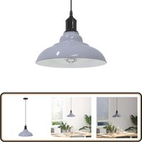 Pendelleuchte Höhenverstellbar E27 Grau Glänzend ø 31 cm Metall - Vidaxl von VIDAXL