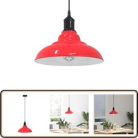 Pendelleuchte Höhenverstellbar E27 Rot Glänzend ø 31 cm Metall - Vidaxl von VIDAXL