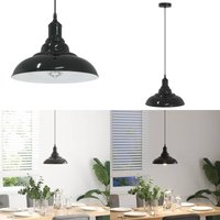 Pendelleuchte Höhenverstellbar E27 Schwarz Glänzend ø 31 cm - Vidaxl von VIDAXL