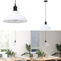Pendelleuchte Höhenverstellbar E27 Weiß Glänzend ø 31 cm Metall - Vidaxl von VIDAXL