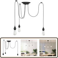 Pendelleuchte mit 3 Fassungen E27 Schwarz Metall - Vidaxl von VIDAXL