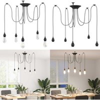 Pendelleuchte mit 5 Fassungen E27 Schwarz Metall - Vidaxl von VIDAXL