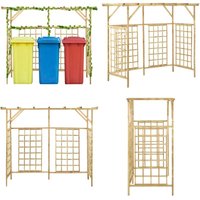 Pergola für 3 Mülltonnen Kiefernholz Imprägniert - Pergola - Pergolas - Home & Living - Braun von VIDAXL