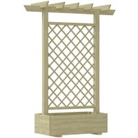 Bonnevie - Pergola mit Pflanzkasten 162x56x204 cm Holz vidaXL442303 von BONNEVIE