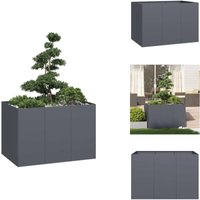 Vidaxl - Pflanzgefäß Anthrazit 120x80x80 cm Stahl - Pflanzkübel - Pflanzgefäß - Pflanzschale - Hochbeet Vidaxl - Pflanzgefäß Anthrazit 120x80x80 cm Stahl - Pflanzkübel - Pflanzgefäß - Pflanzschale - Hochbeet von VIDAXL