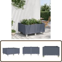 Pflanzkasten mit Rollen Grau 100x80x54 cm PP - Pflanzkübel - Blumentopf - Gartenmöbel - Rollcontainer - Polypropylen Pflanzkasten mit Rollen Grau 100x80x54 cm PP - Pflanzkübel - Blumentopf - Gartenmöbel - Rollcontainer - Polypropylen von VIDAXL