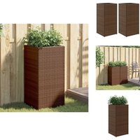 Pflanzkübel 2 Stk. Braun 40x40x80 cm Poly Rattan - Pflanzkübel - Blumenkübel - Pflanzgefäß - Blumenkasten Pflanzkübel 2 Stk. Braun 40x40x80 cm Poly Rattan - Pflanzkübel - Blumenkübel - Pflanzgefäß - Blumenkasten von VIDAXL