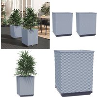 Vidaxl - Pflanzkübel 2 Stk. Hellgrau 30x30x37 cm Polypropylen - Blumentopf - Gartendeko - Balkonpflanzen - Gartenmöbel - Polypropylen Topf - Home & von VIDAXL