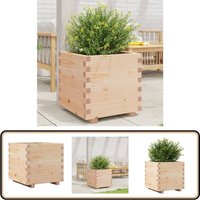 Pflanzkübel 50x50x49,5 cm Massivholz Kiefer - Holzpflanze - Hochbeet - Blumenerde - Gartendeko - Pflanzgefäß von VIDAXL