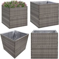 Vidaxl - Pflanzkübel Grau 80x80x80 cm Poly Rattan - Blumentopf - Pflanzkübel - Gartenmöbel - Outdoor Deko - Balkon Dekoration - Home & Living Vidaxl - Pflanzkübel Grau 80x80x80 cm Poly Rattan - Blumentopf - Pflanzkübel - Gartenmöbel - Outdoor Deko - Balkon Dekoration - Home & Living von VIDAXL