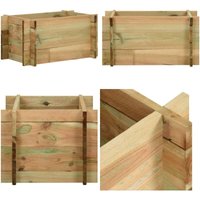Pflanzkübel Hochbeet Kiefernholz Imprägniert 40 cm - Pflanzkübel - Hochbeet - Blumenerde - Gartenmöbel - Gartendeko - Home & Living von VIDAXL