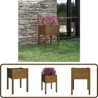 Pflanzkübel Honigbraun 50x50x70 cm Massivholz Kiefer - Holzpflanze - Hochbeet - Blumenerde - Gartendekoration - Gartenmöbel von VIDAXL