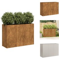 Pflanzkübel Rostig 120x40x80 cm Wetterfester Stahl - Pflanzkübel - Pflanzgefäß - Pflanzschale - Hochbeet von VIDAXL