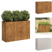 Pflanzkübel Rostig 120x40x80 cm Wetterfester Stahl - Pflanzkübel - Pflanzgefäß - Pflanzschale - Hochbeet von VIDAXL