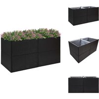 Vidaxl - Pflanzkübel Schwarz 157x80x80 cm Poly Rattan - Pflanzkübel - Blumenerde - Gartendekoration - Outdoor Deko - Balkonmöbel von VIDAXL