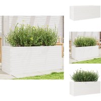 Vidaxl - Pflanzkübel Weiß 110x40x45,5 cm Massivholz Kiefer - Holzpflanze - Hochbeet - Blumengarten - Kübelpflanzen - Gartendeko von VIDAXL