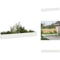 Vidaxl - Pflanzkübel Weiß 360x40x40 cm Kaltgewalzter Stahl - Pflanzkübel - Pflanzgefäß - Pflanzschale - Hochbeet von VIDAXL