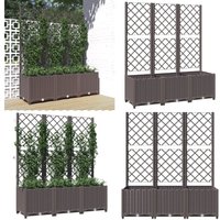 Pflanzkübel mit Rankgitter Braun 120x40x136 cm pp - Blumenkübel - Rankgitter - Übertopf - Gartendekoration - Polypropylen - Home & Living Pflanzkübel mit Rankgitter Braun 120x40x136 cm pp - Blumenkübel - Rankgitter - Übertopf - Gartendekoration - Polypropylen - Home & Living von VIDAXL