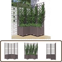 Pflanzkübel mit Rankgitter Braun 80x80x136 cm pp - Blumenkübel - Rankgitter - Übertopf - Gartendekoration - Polypropylen Topf Pflanzkübel mit Rankgitter Braun 80x80x136 cm pp - Blumenkübel - Rankgitter - Übertopf - Gartendekoration - Polypropylen Topf von VIDAXL