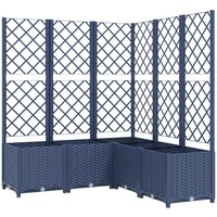 Pflanzkübel mit Rankgitter Blaugrau 120x120x136 cm pp Vidaxl Pflanzkübel mit Rankgitter Blaugrau 120x120x136 cm pp Vidaxl von VIDAXL