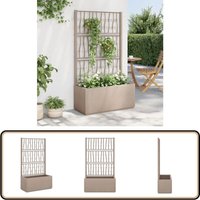 Pflanzkübel mit Rankgitter Hellbraun 80x36x140 cm pp - Blumentopf - Kübel - Gartenkultur - Rankhilfe - Spalier Pflanzkübel mit Rankgitter Hellbraun 80x36x140 cm pp - Blumentopf - Kübel - Gartenkultur - Rankhilfe - Spalier von VIDAXL