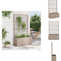 Pflanzkübel mit Rankgitter Hellbraun 80x36x140 cm pp - Blumentopf - Kübel - Gartenkultur - Rankhilfe - Spalier Pflanzkübel mit Rankgitter Hellbraun 80x36x140 cm pp - Blumentopf - Kübel - Gartenkultur - Rankhilfe - Spalier von VIDAXL