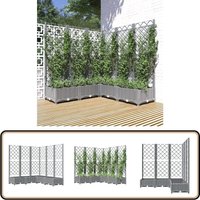 Pflanzkübel mit Rankgitter Hellgrau 120x120x121,5 cm pp - Blumentopf - Pflanzenbehälter - Rankgitter - Gartendekoration - Balkonmöbel Pflanzkübel mit Rankgitter Hellgrau 120x120x121,5 cm pp - Blumentopf - Pflanzenbehälter - Rankgitter - Gartendekoration - Balkonmöbel von VIDAXL