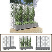Pflanzkübel mit Rankgitter Hellgrau 120x40x121,5 cm pp - Blumentopf - Pflanzenbehälter - Rankgerüst - Gartengeräte - Balkonmöbel Pflanzkübel mit Rankgitter Hellgrau 120x40x121,5 cm pp - Blumentopf - Pflanzenbehälter - Rankgerüst - Gartengeräte - Balkonmöbel von VIDAXL