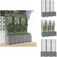 Pflanzkübel mit Rankgitter Hellgrau 120x40x136 cm pp - Blumentopf - Pflanzenbehälter - Rankgitter - Gartengeräte - Balkonmöbel Pflanzkübel mit Rankgitter Hellgrau 120x40x136 cm pp - Blumentopf - Pflanzenbehälter - Rankgitter - Gartengeräte - Balkonmöbel von VIDAXL