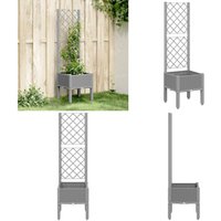 Pflanzkübel mit Rankgitter Hellgrau 40x40x142 cm pp - Blumentopf - Rankgitter - Gartentöpfen - Kübel - Polypropylen Topf - Home & Living Pflanzkübel mit Rankgitter Hellgrau 40x40x142 cm pp - Blumentopf - Rankgitter - Gartentöpfen - Kübel - Polypropylen Topf - Home & Living von VIDAXL