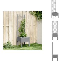 Pflanzkübel mit Rankgitter Hellgrau 40x40x142 cm pp - Blumentopf - Rankgitter - Gartentöpfen - Kübel - Polypropylen Topf Pflanzkübel mit Rankgitter Hellgrau 40x40x142 cm pp - Blumentopf - Rankgitter - Gartentöpfen - Kübel - Polypropylen Topf von VIDAXL