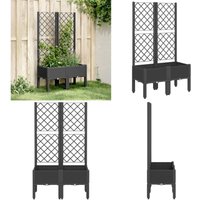 Vidaxl - Pflanzkübel mit Rankgitter Schwarz 80x40x142 cm pp - Blumentopf - Kübel - Gartenkasten - Rankgitter - Kletterpflanze - Home & Living Vidaxl - Pflanzkübel mit Rankgitter Schwarz 80x40x142 cm pp - Blumentopf - Kübel - Gartenkasten - Rankgitter - Kletterpflanze - Home & Living von VIDAXL