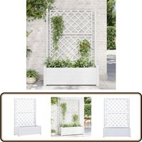 Pflanzkübel mit Spalier 100x43x142 cm pp Weiß - Gartengefäß - Blumentopf - Hochbeet - Spalierpflanze - Kunststoffbehälter Pflanzkübel mit Spalier 100x43x142 cm pp Weiß - Gartengefäß - Blumentopf - Hochbeet - Spalierpflanze - Kunststoffbehälter von VIDAXL